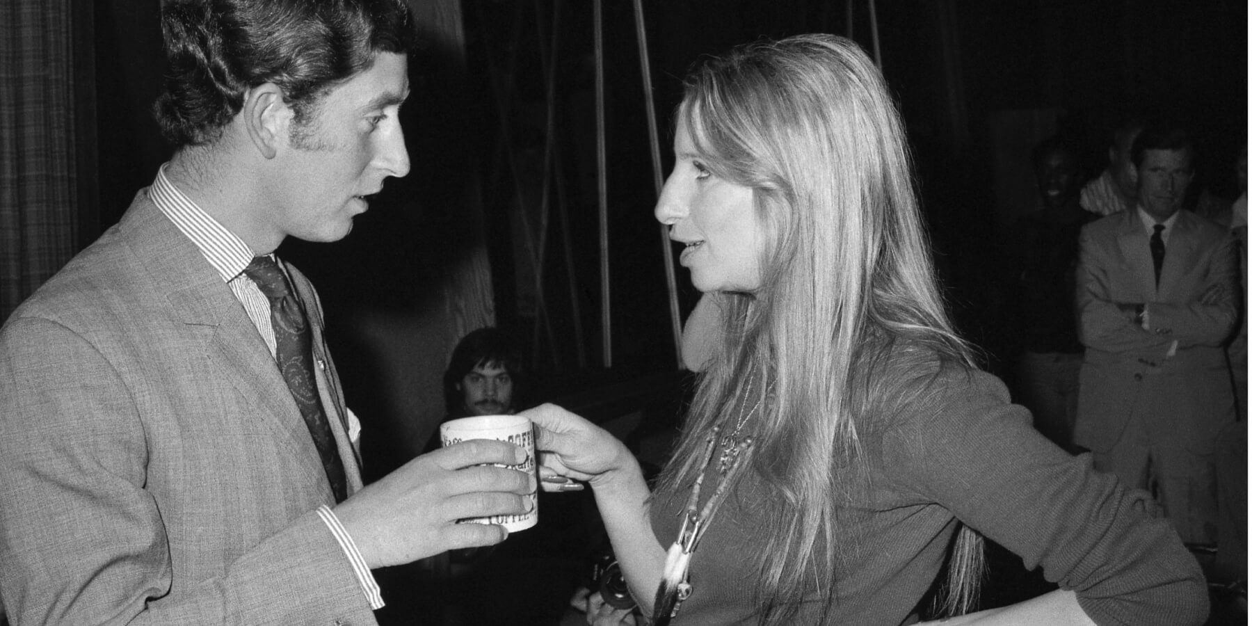 King Charles and Barbra Streisand photographed in 1974.