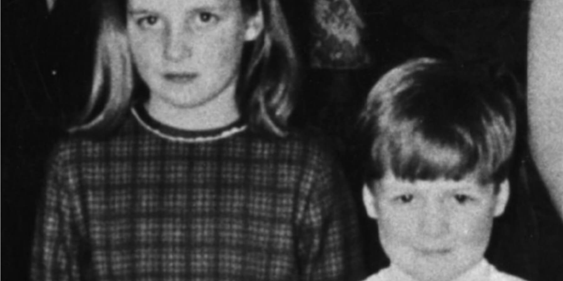 Princess Diana and her brother Charles Spencer, in 1969.