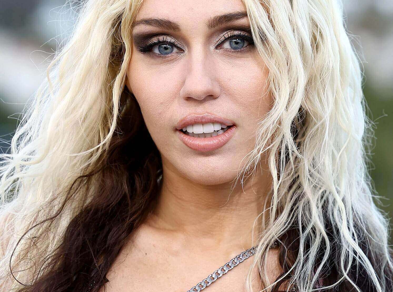 Miley Cyrus with long hair