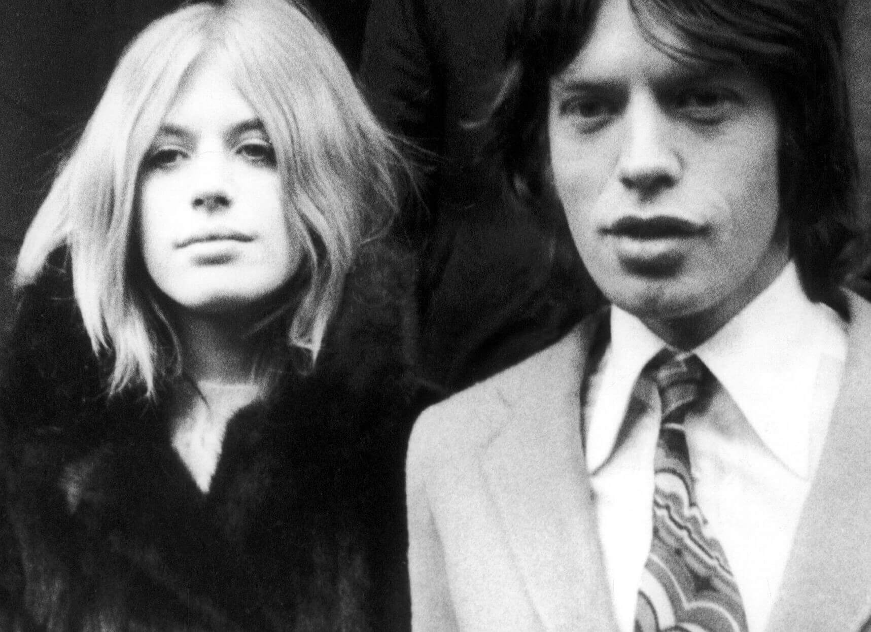 Marianne Faithfull with The Rolling Stones' Mick Jagger