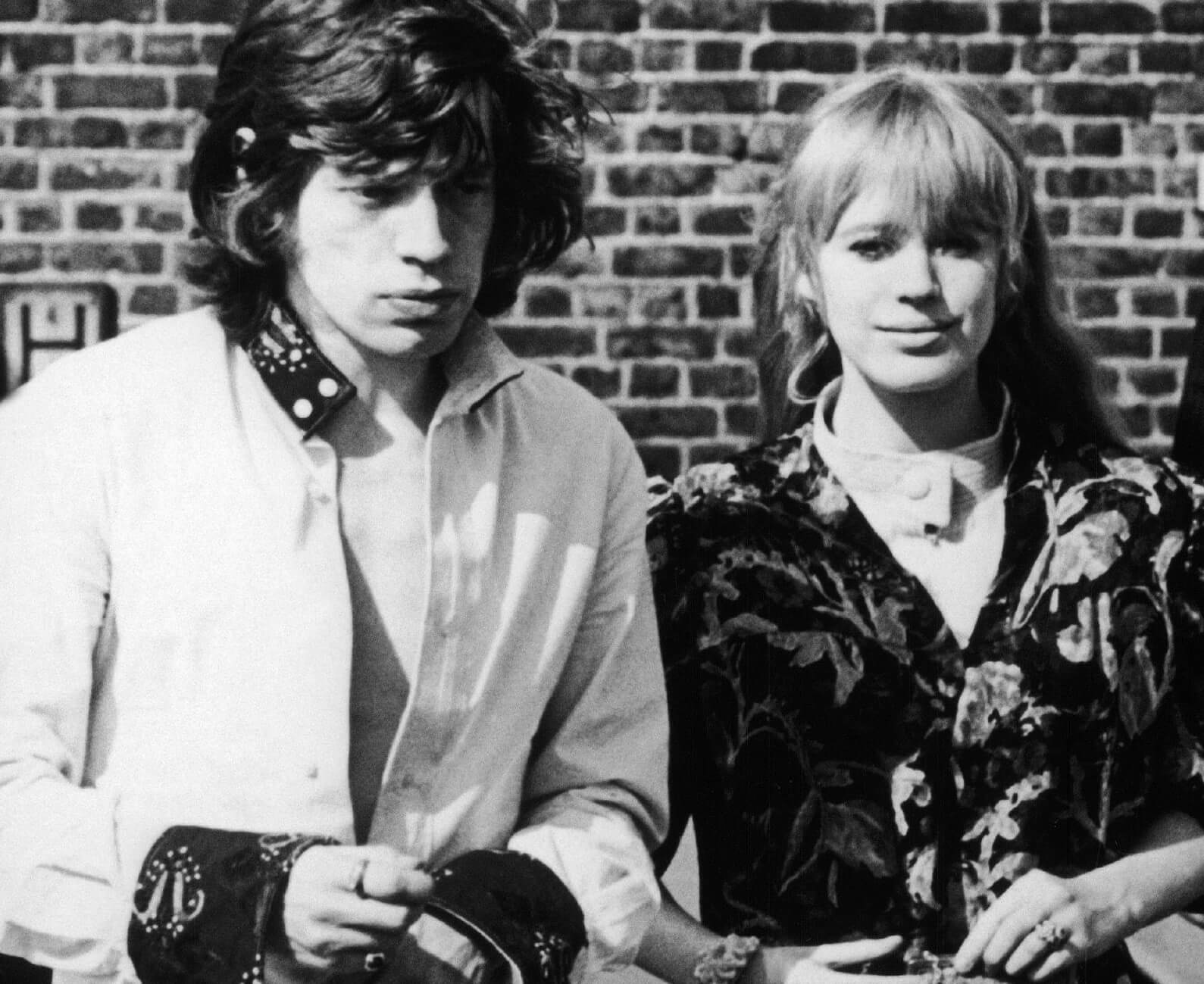 The Rolling Stones' Mick Jagger with Marianne Faithfull