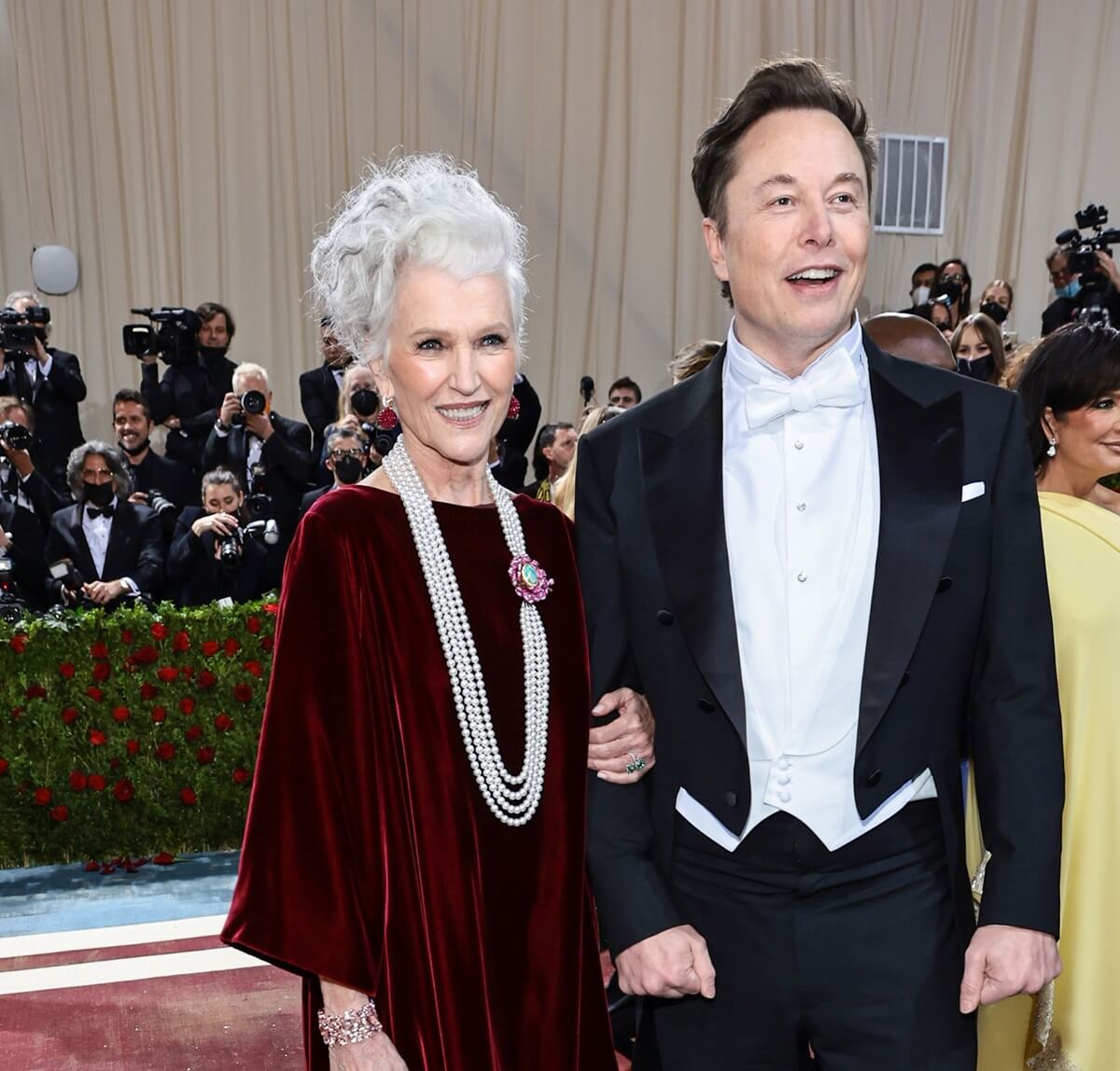 Elon Musk attend the Met Gala with his mother Maye Musk