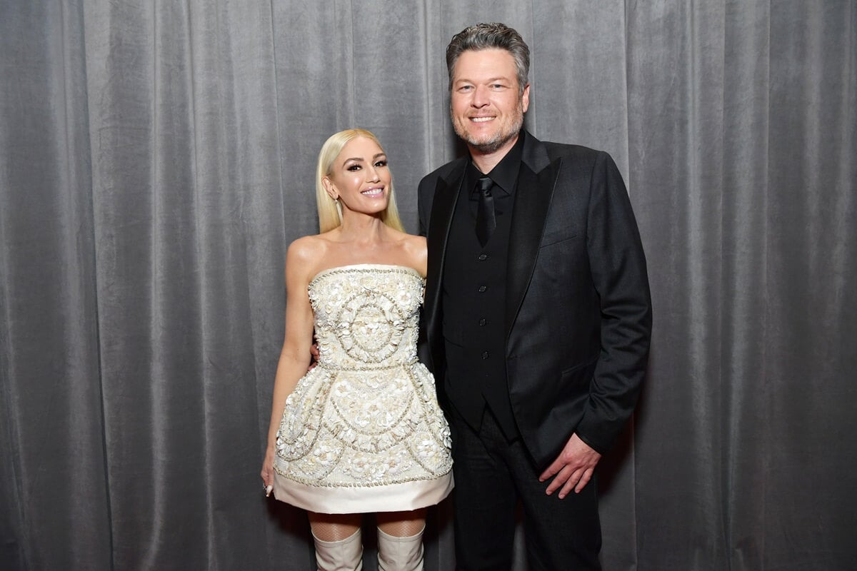 Gwen Stefani and Blake Shelton attend the 62nd Annual GRAMMY Awards at STAPLES Center.