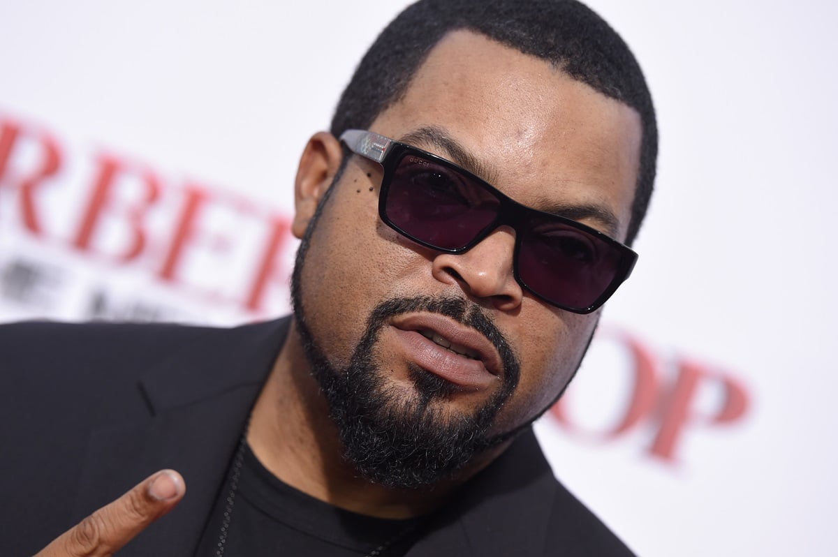 Ice Cube posing at the premiere of New Line Cinema's 'Barbershop: The Next Cut'.