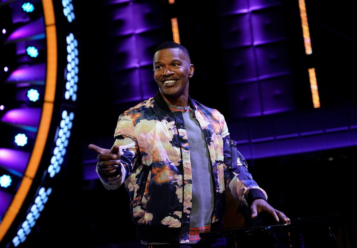 Jamie Foxx posing on an episode of 'Beat Shazam'.