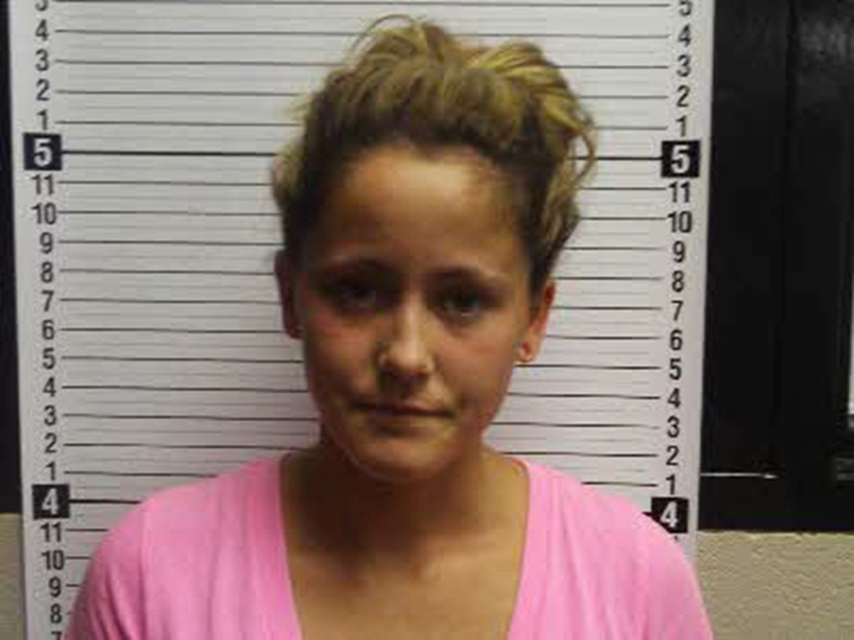 Jenelle Evans poses for a booking photo during an arrest by the Brunswick County Sheriff's Department