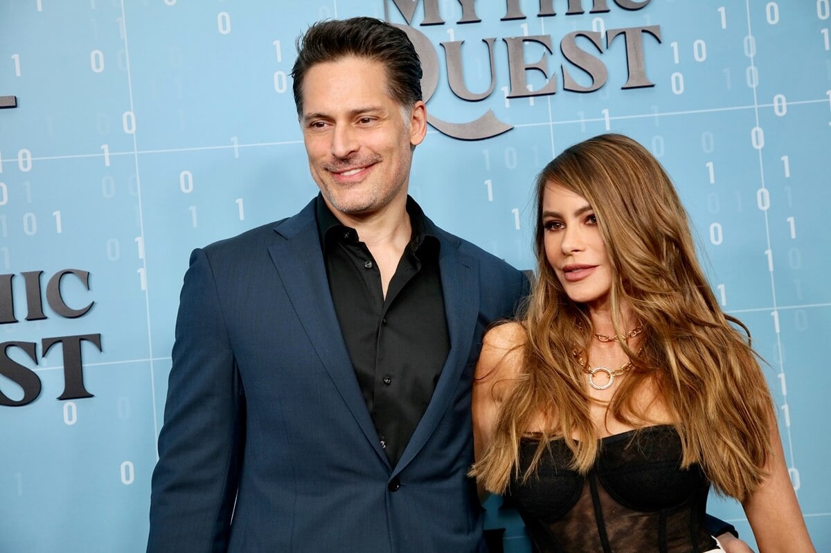 Joe Manganiello and Sofia Vergara posing together at the premiere of 'Mythic Quest'.