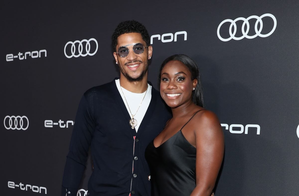 Josh Hart and Shannon Phillips attend the Audi pre-Emmy celebration in West Hollywood