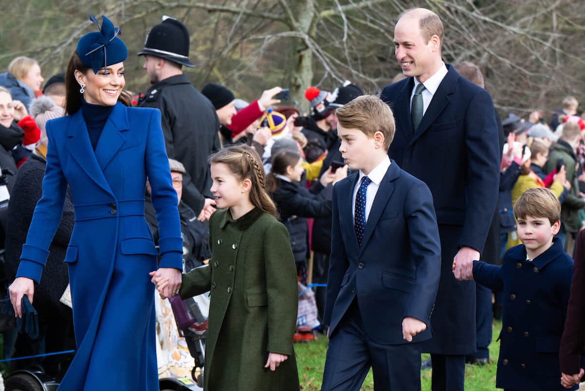 Kate Middleton and Prince William with Prince Louis, whose sixth birthday portrait they released, and their other Wales children