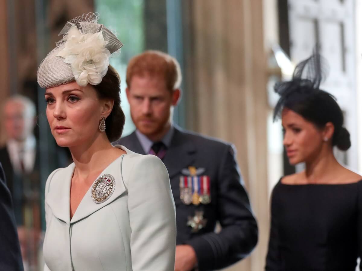 Kate Middleton arrives for a service to commemorate The Royal Air Force's 100th Birthday at Westminster Abbey