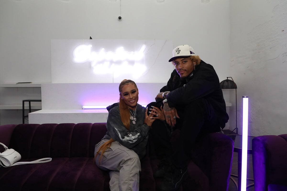 Kelly Oubre Jr. and Shylynn Oubre attend the Dope $oul By Kelly Oubre Jr. Fall 2021 Pop Up in New York