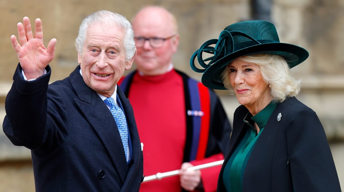 King Charles III and Queen Camilla attend the traditional Easter Sunday Mattins Service