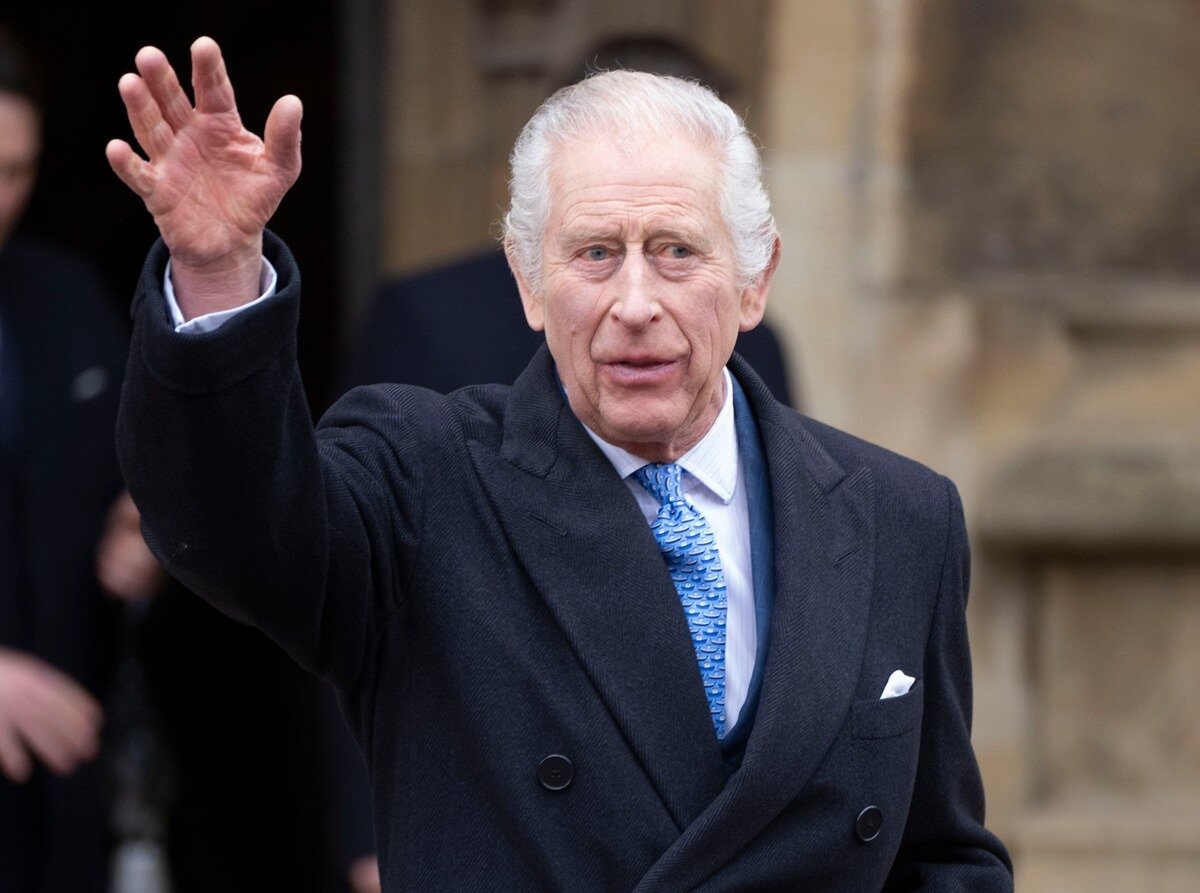 King Charles III attends the Easter Mattins Service at St George's Chapel