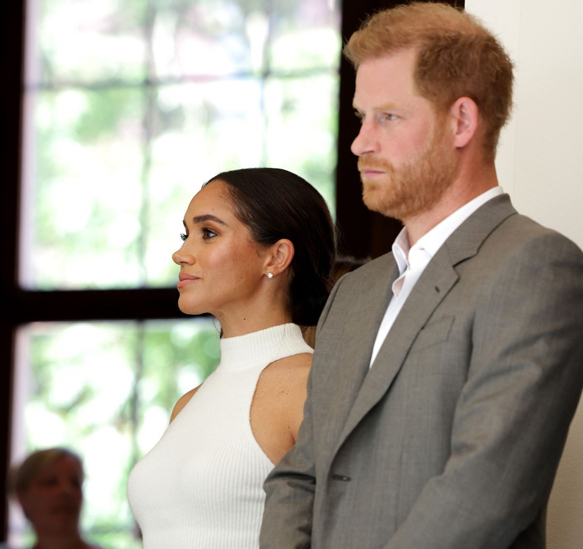 Meghan Markle and Prince Harry listen to speeches during the Invictus Games event in Dusseldorf, Germany