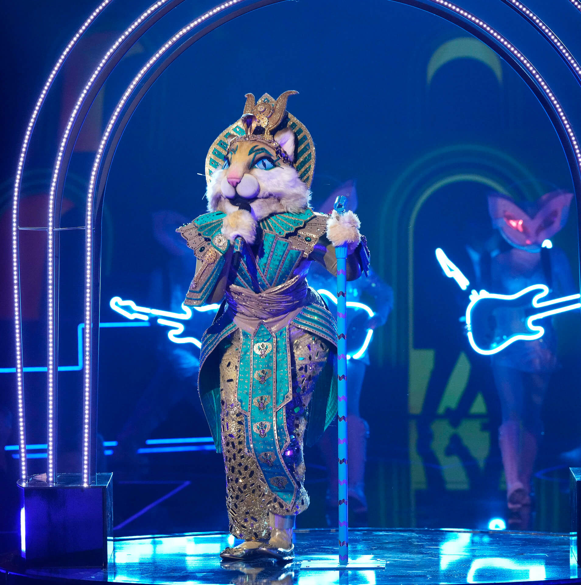 Miss Cleocatra singing on 'The Masked Singer' Season 11 'Girl Group Night'