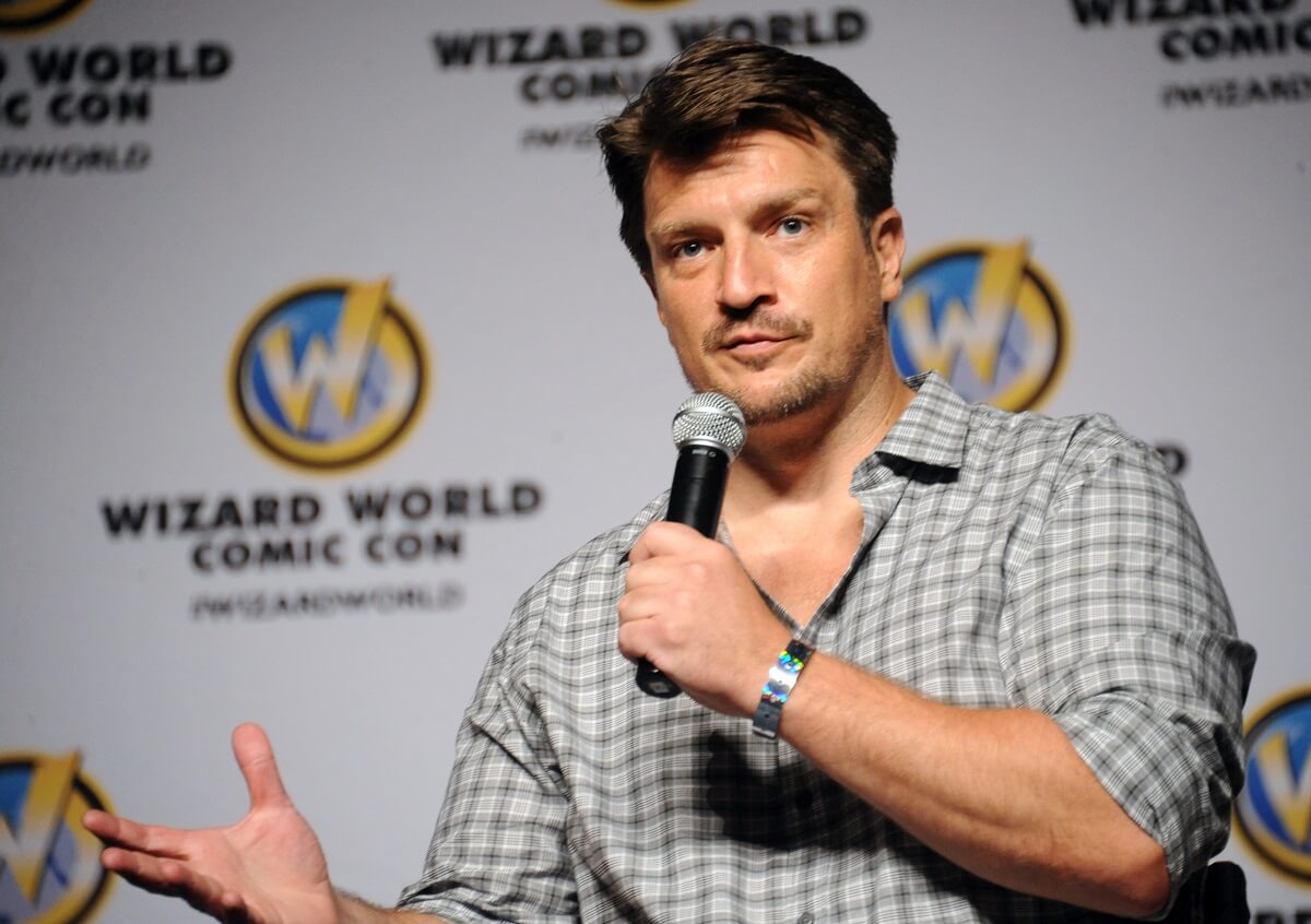 Nathan Fillion sitting down and talking at comic-con.