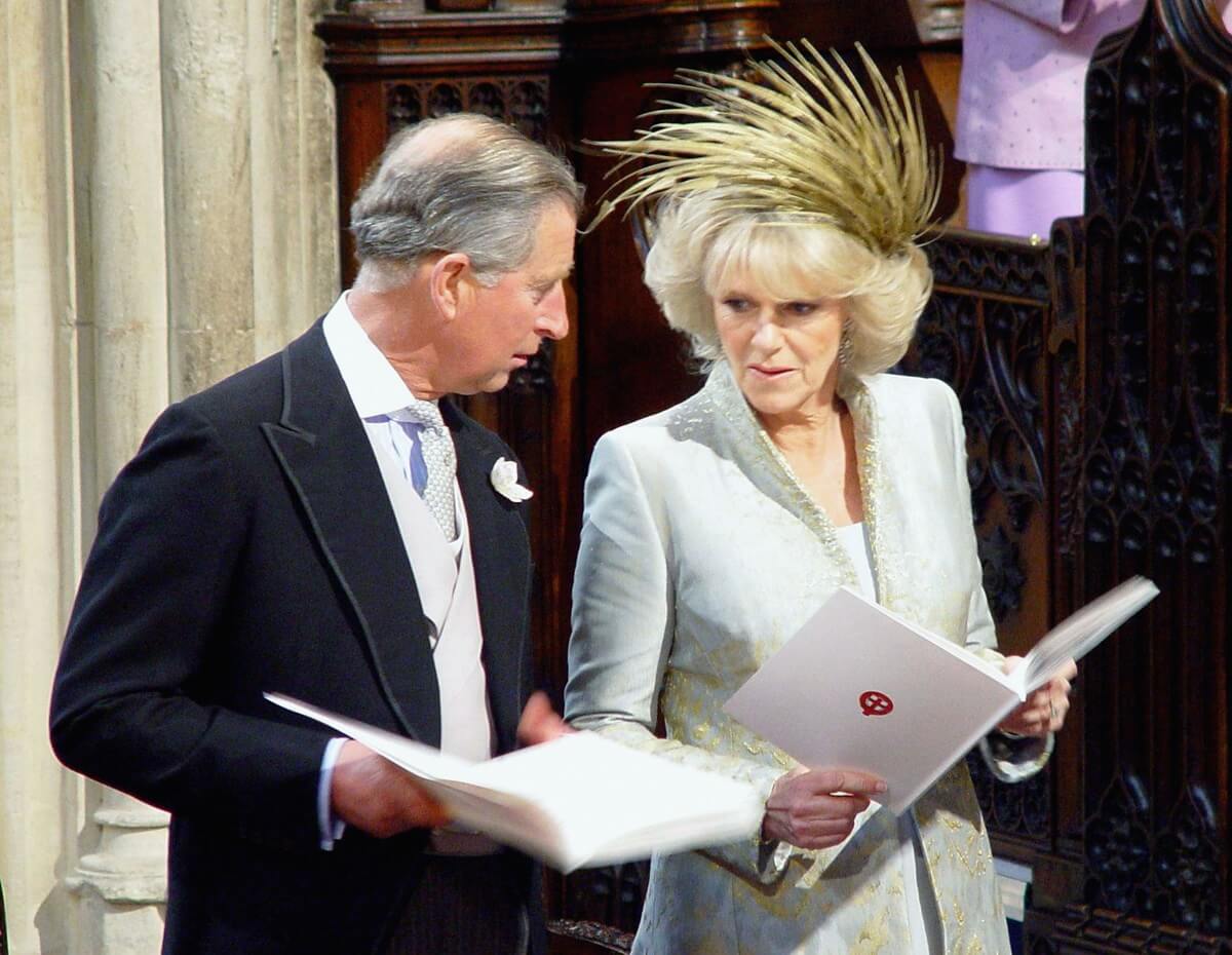 Now-King Charles and Camilla attend the Service of Prayer and Dedication blessing their marriage at Windsor Castle 