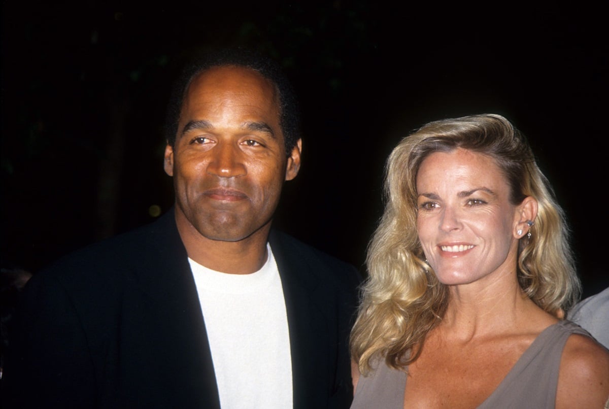 : O.J. Simpson and Nicole Brown Simpson pose at the premiere of the "Naked Gun 33 1/3: The Final Isult".