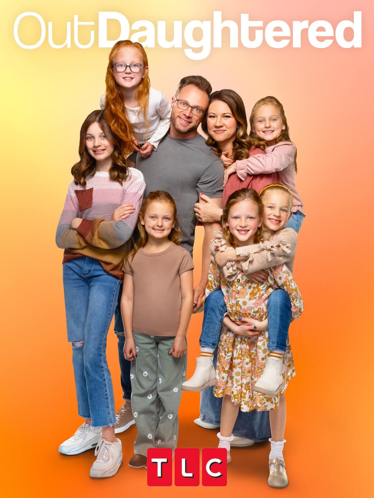Key art for 'OutDaughtered' Season 10 featuring the Busby family