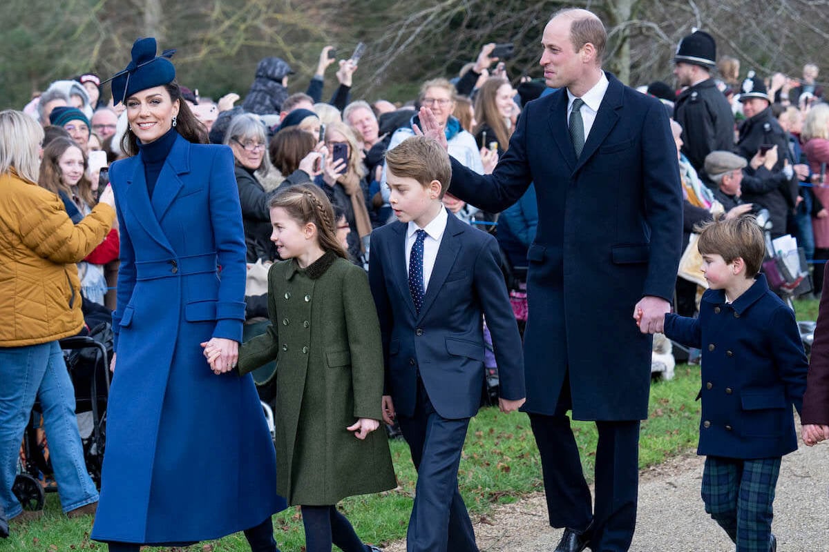 Prince George, Princess Charlotte, and Prince Louis, who are following 'new rules' as Kate Middleton undergoes cancer treatment, and Prince William at Christmas