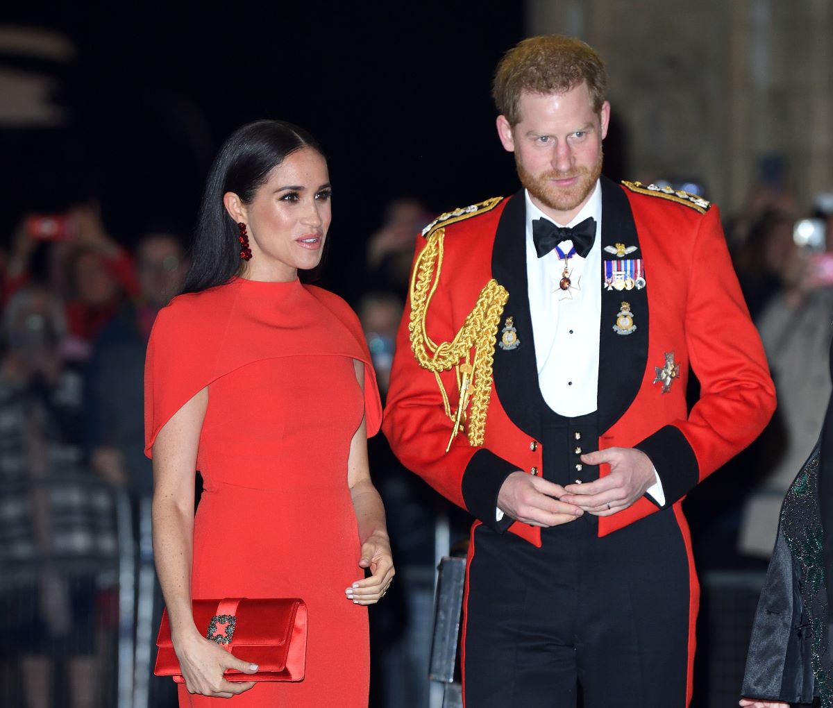 Prince Harry and Meghan Markle attend one of their final royal engagements at the Mountbatten Festival of Music in 2020