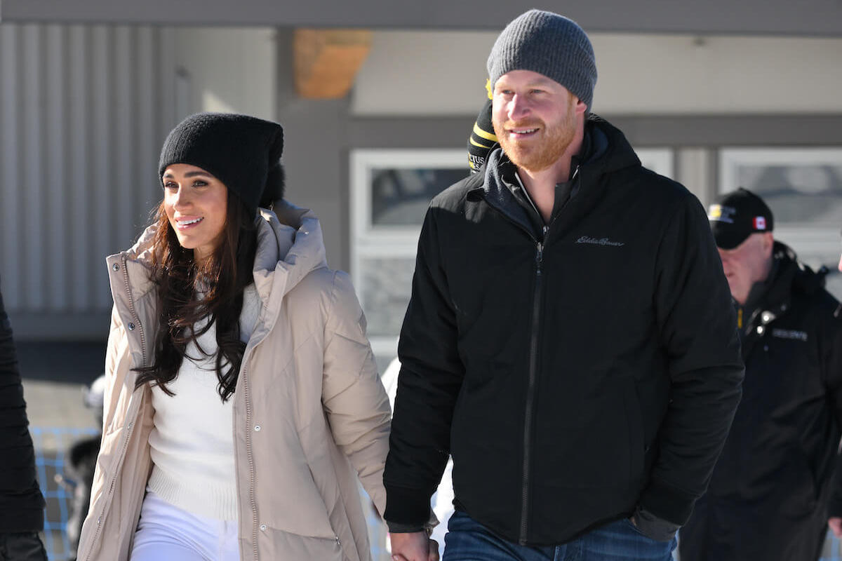 Prince Harry and Meghan Markle, who received a message from the royal family they're not returning before Kate Middleton's cancer announcement, in February 2024