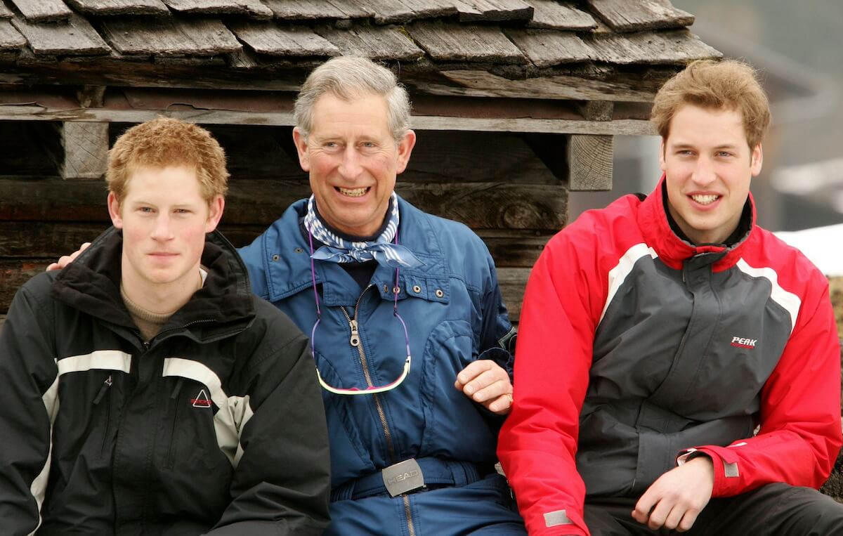 King Charles with Prince Harry and Prince WIlliam