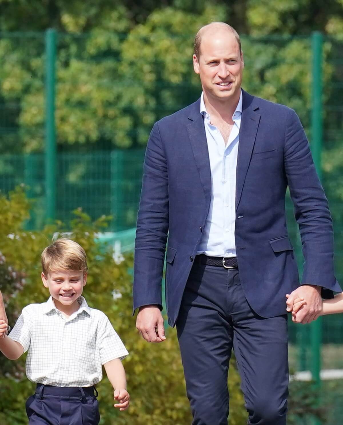 Prince Louis and Prince Louis arrive for a settling in afternoon at Lambrook School 