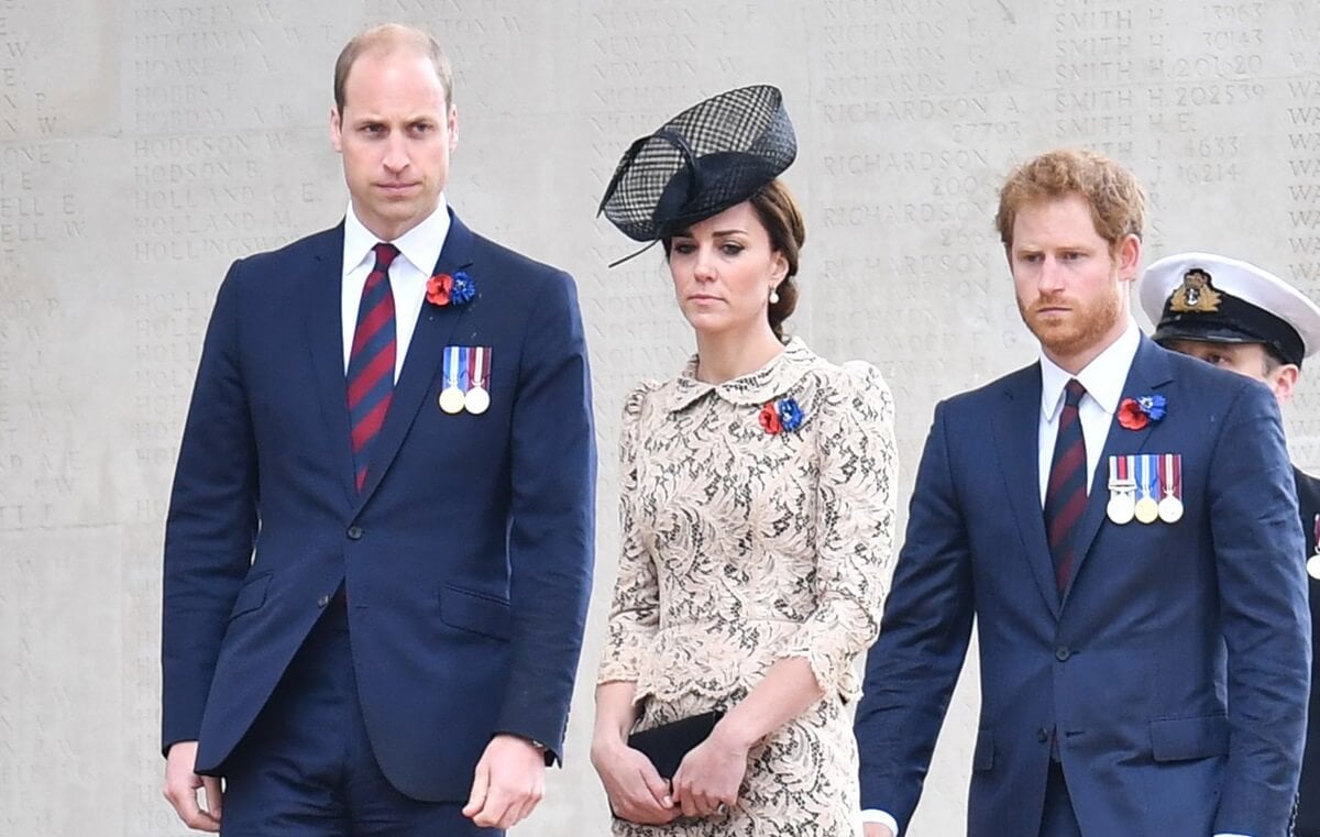 Prince William, Kate Middleton, and Prince Harry attend the commemoration of the Battle of the Somme
