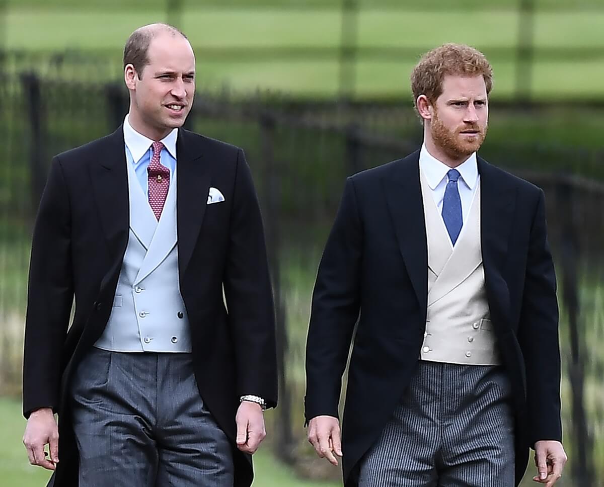 Prince William and Prince Harry attend the wedding of Pippa Middleton and James Matthews at St. Mark's Church