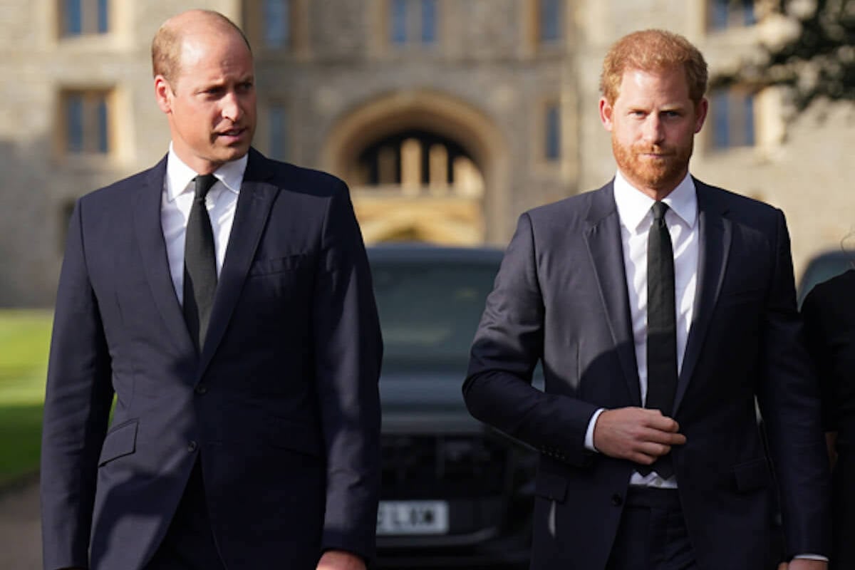 Prince William and Prince Harry, whose relationship wasn't torn apart due to Meghan Markle, in 2022