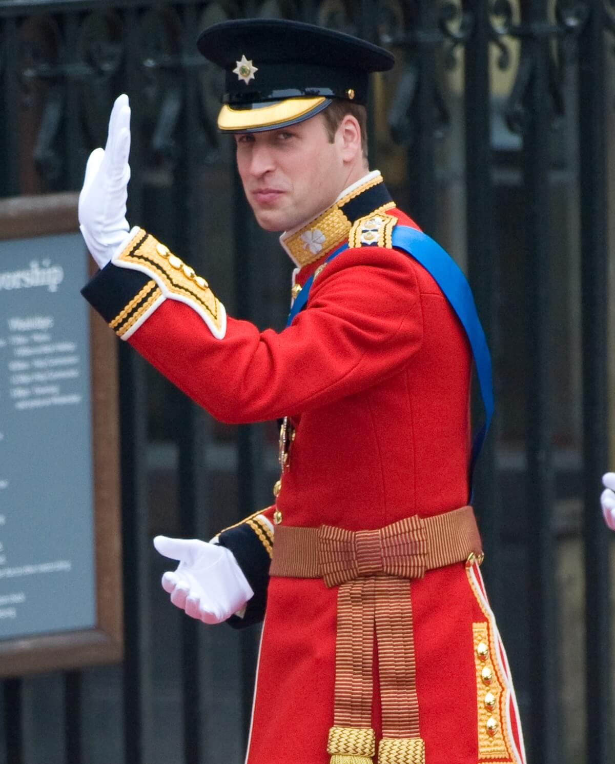 Prince William arrives at Westminster Abbey for his royal wedding to Kate Middleton