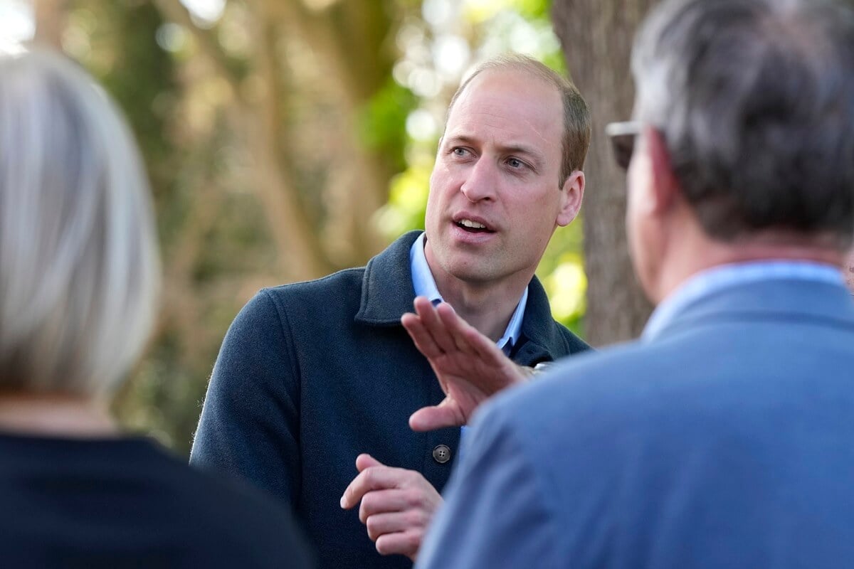 Prince William as he arrives for a visit in Surrey, England