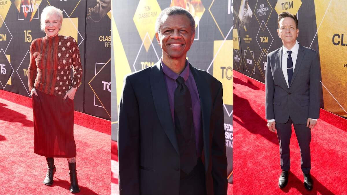 Pulp Fiction cast Julia Sweeney, Phil LaMarr, and Frank Whaley walk the red carpet for the 30th anniversary screening of Pulp Fiction