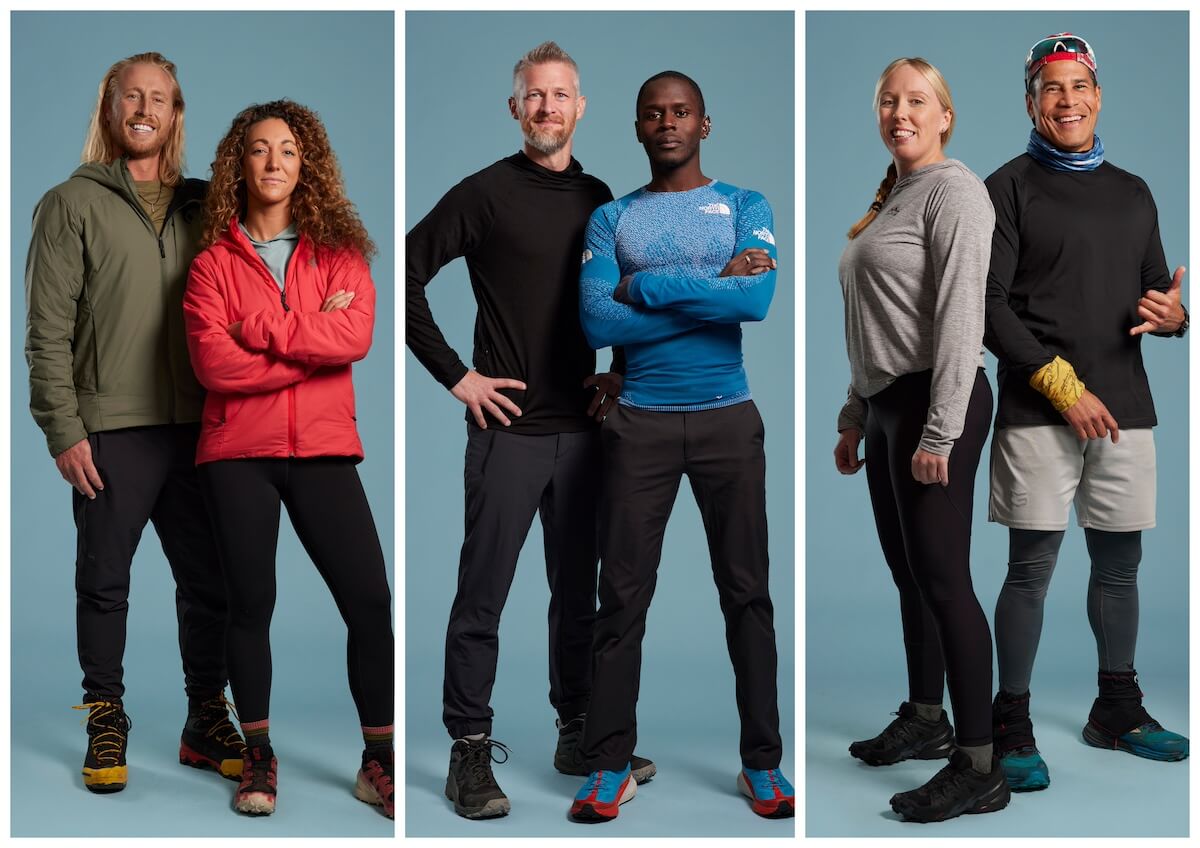 Composite image of three portraits of contestant teams from 'Race to Survive: New Zealand'