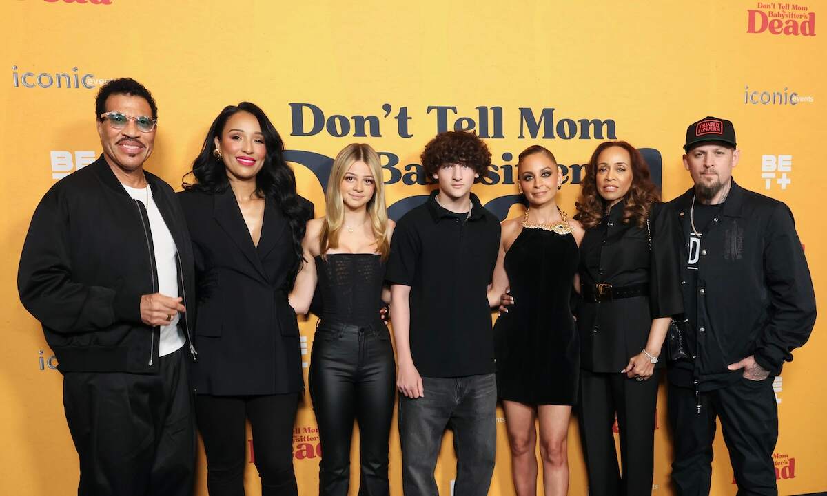 Extended family members, Lionel Richie, Lisa Parigi, Harlow Madden, Sparrow Madden, Nicole Richie, Brenda Harvey-Richie, and Joel Madden attend the 'Don't Tell Mom the Babysitter's Dead' premiere