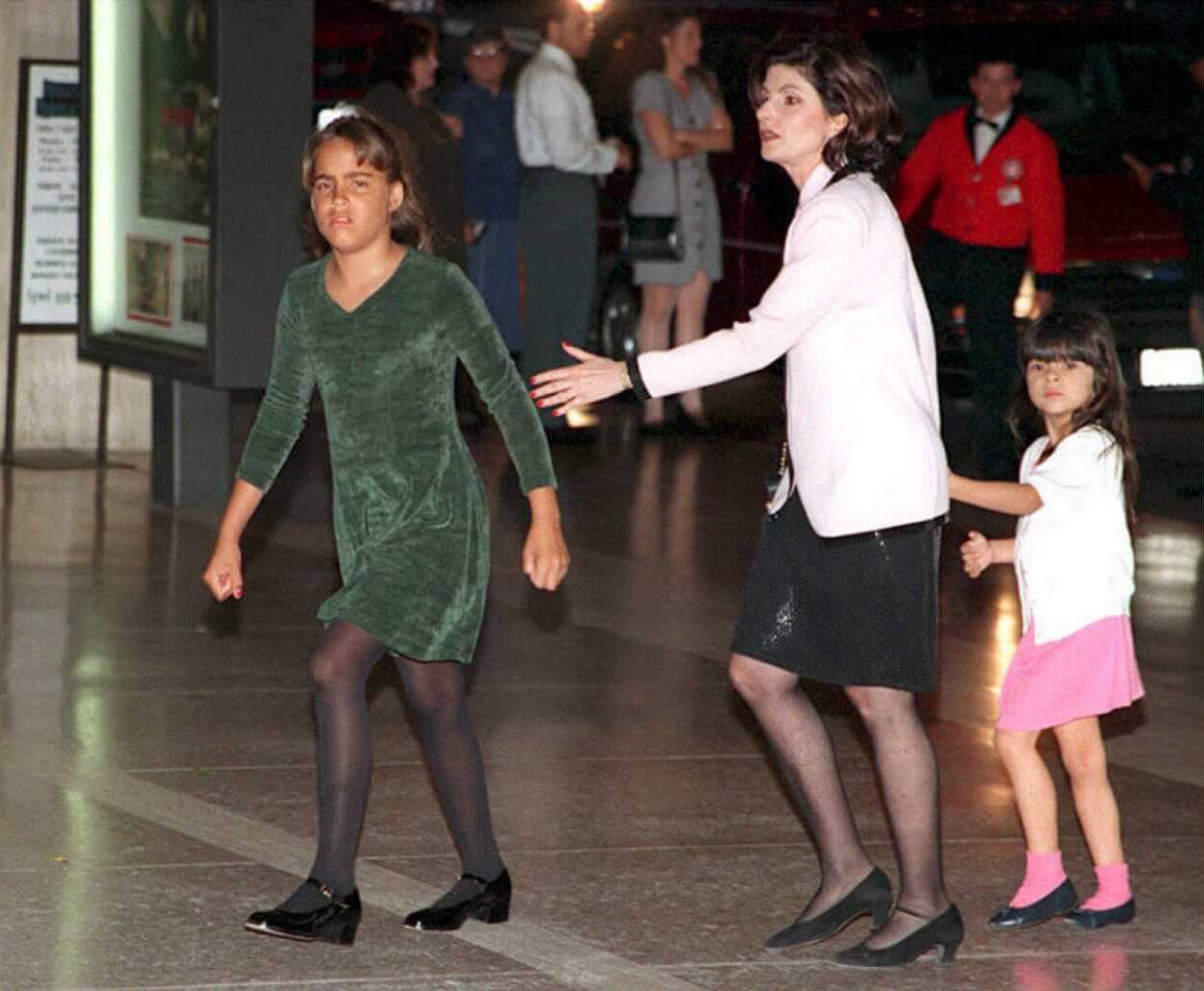 Sydney Simpson, daughter of Nicole Brown Simpson and O.J. Simpson, walking away from Nicole
