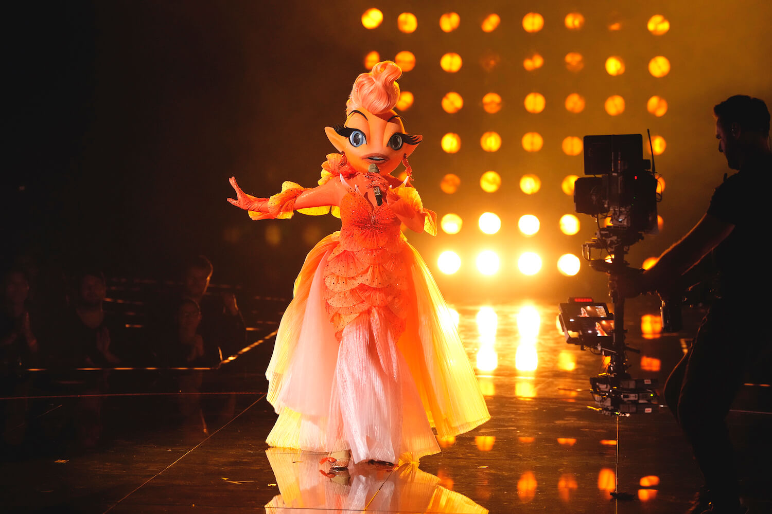 Goldfish singing on stage in 'The Masked Singer' Season 11