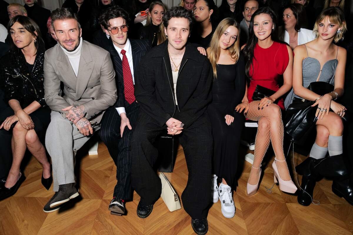 The Beckham family sits front row at the Victoria Beckham AW24 show