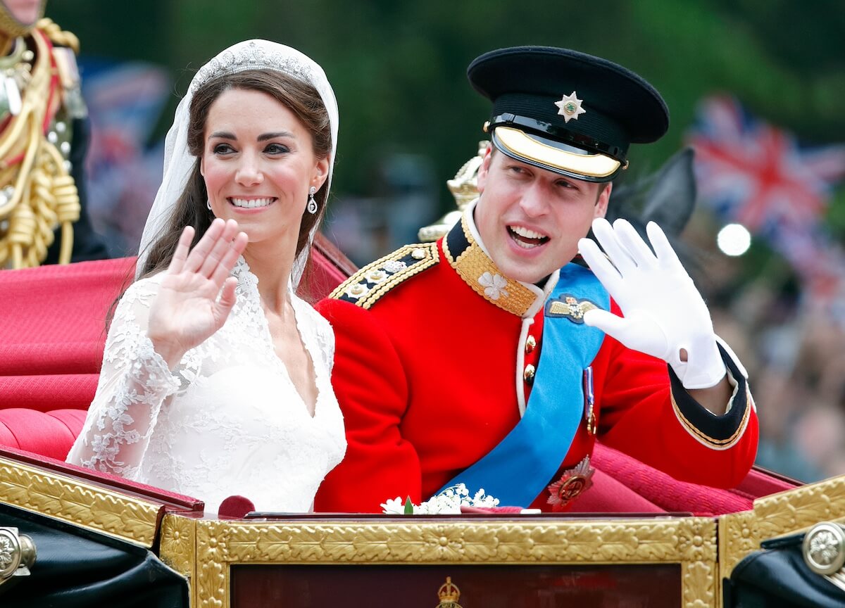 Prince William and Kate Middleton on their wedding day