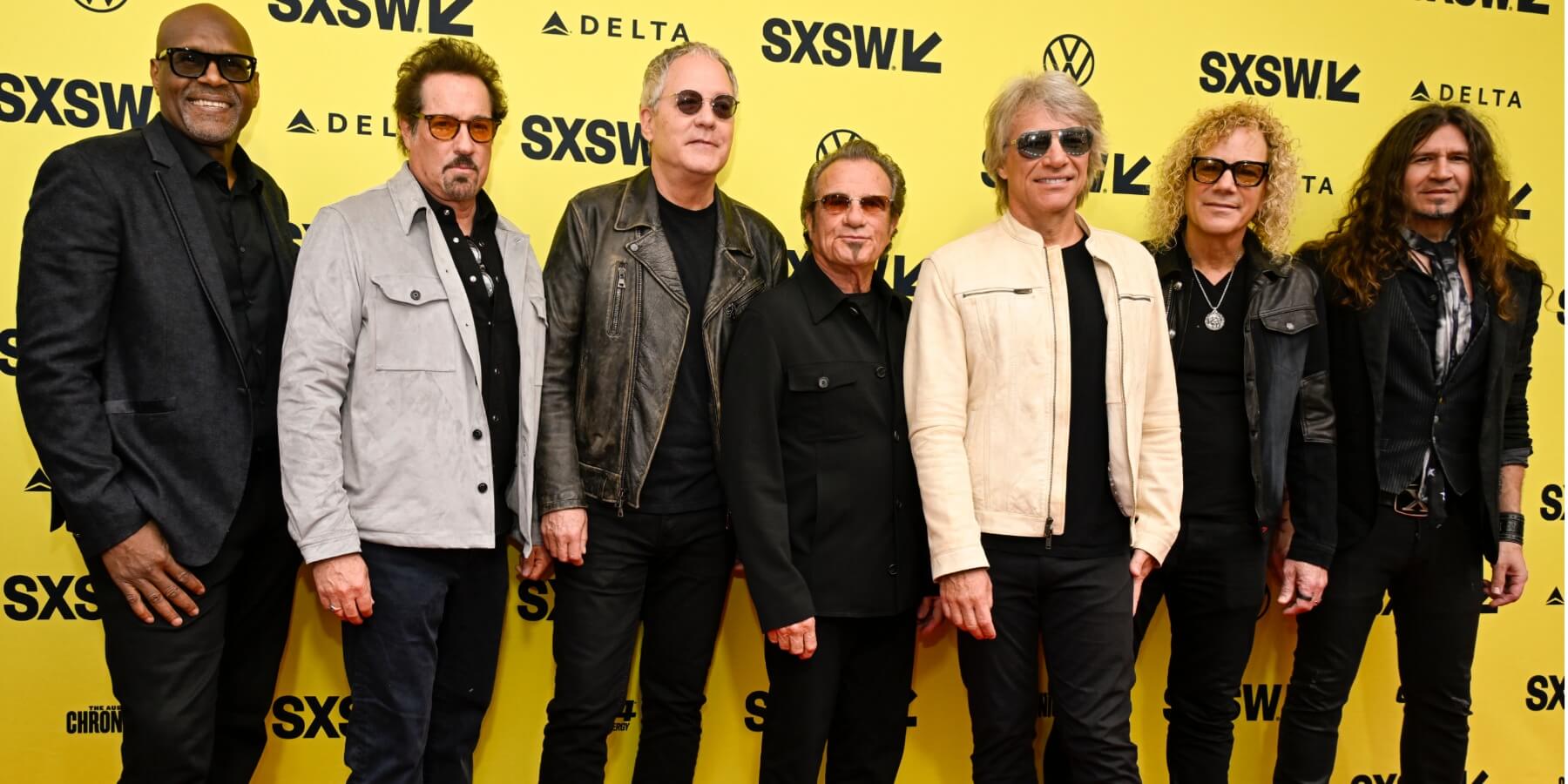 The current lineup of Bon Jovi includes Everett Bradley, John Shanks, Hugh McDonald, Tico Torres, Jon Bon Jovi, David Bryan and Phil X.