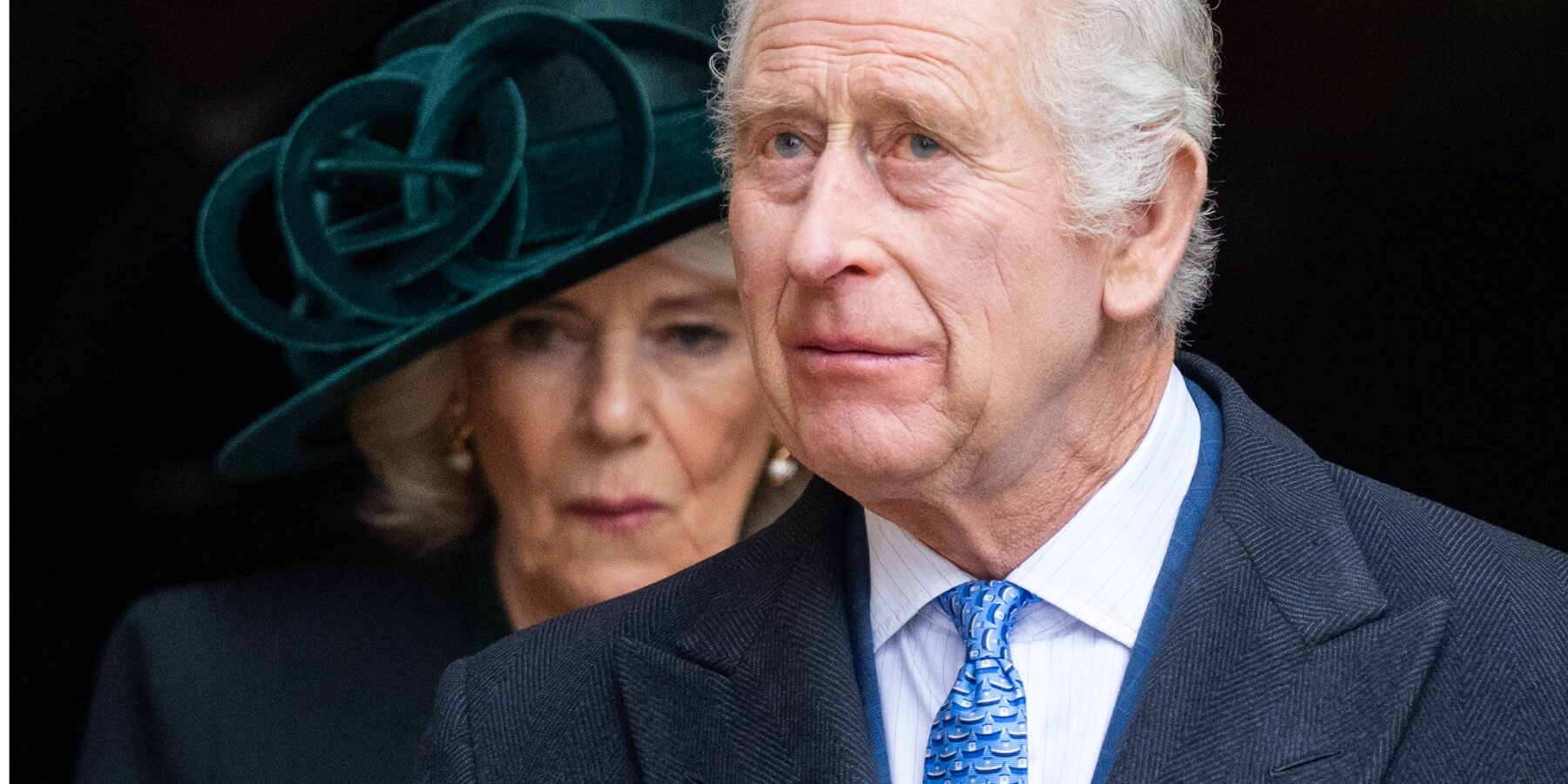 Camilla Parker Bowles and King Charles on photographed after Easter Sunday services in 2024.