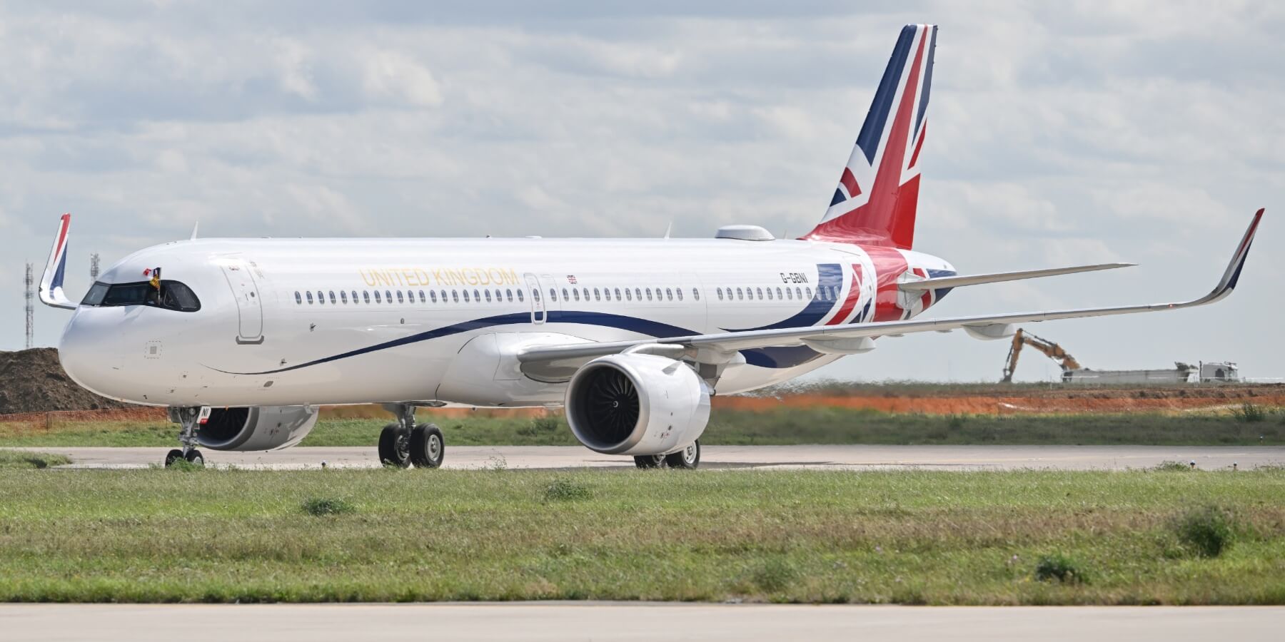 King Charles III's and Queen Camilla's plane lands at Orly Airport on September 20, 2023 in Paris, France.