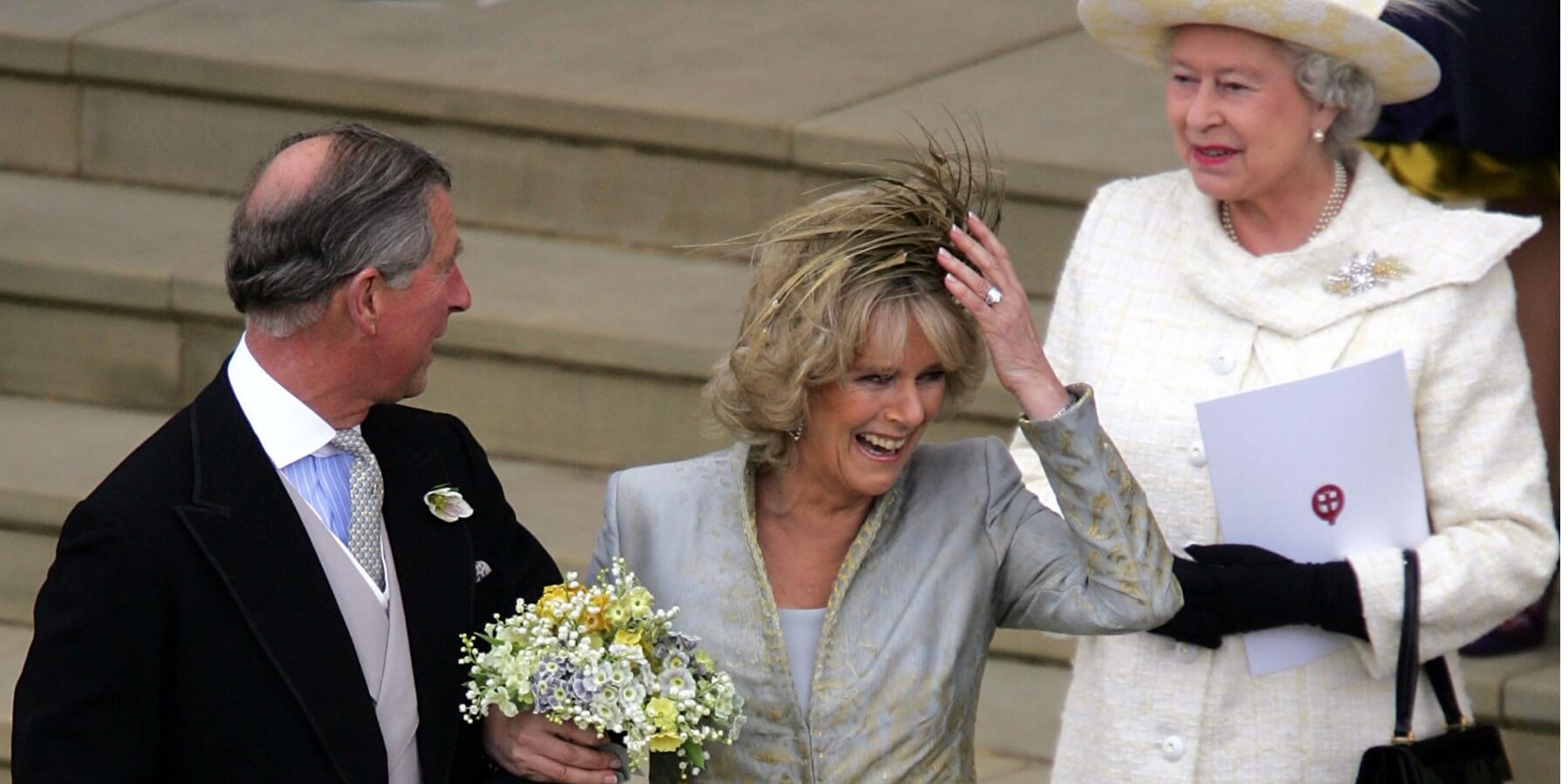 King Charles, Camilla Parker Bowles and Queen Elizabeth in 2005.