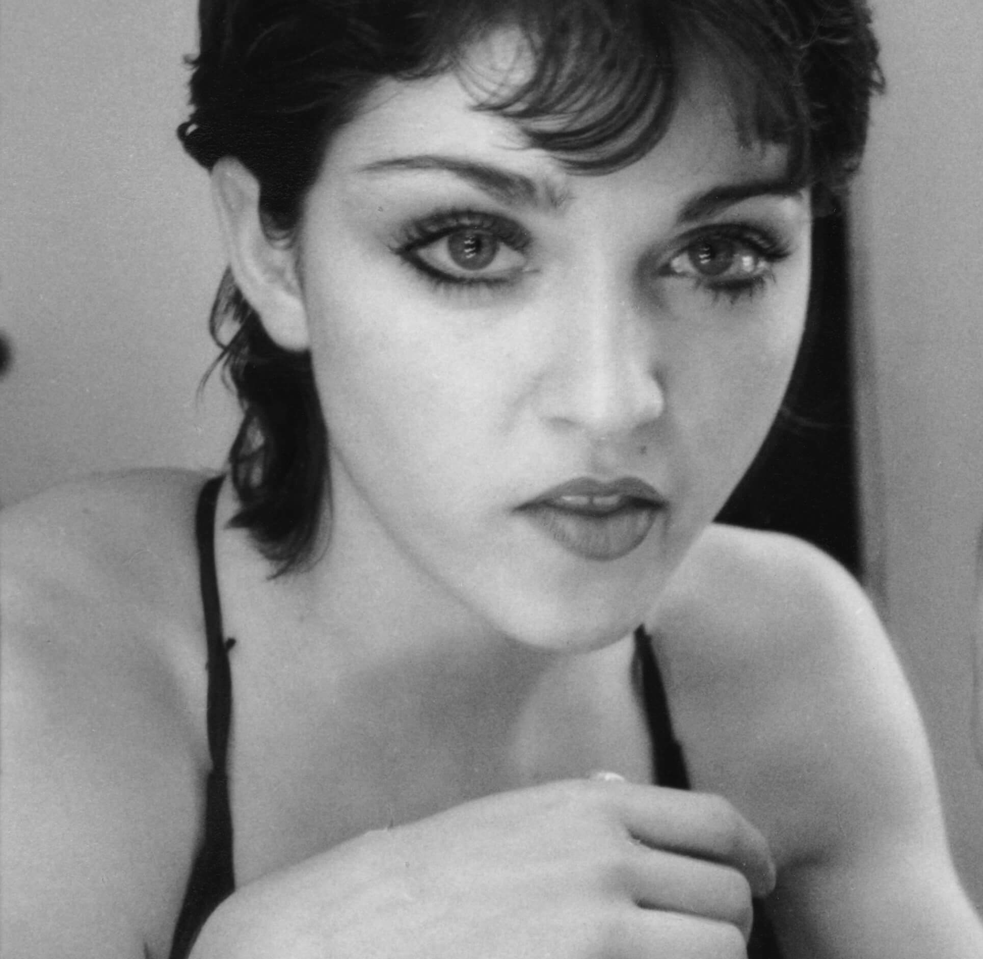 Madonna in black-and-white