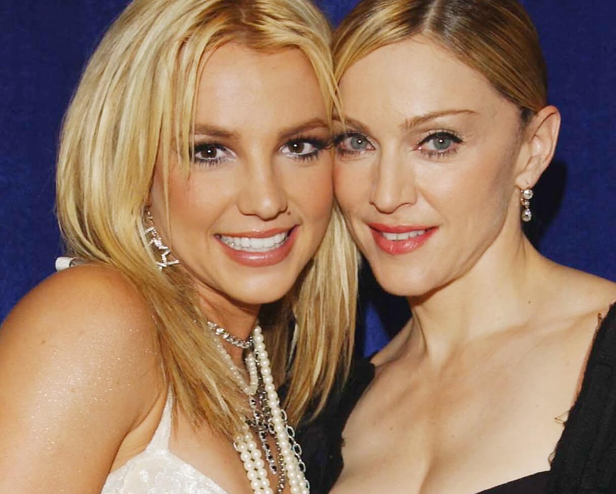 Britney Spears and Madonna smiling