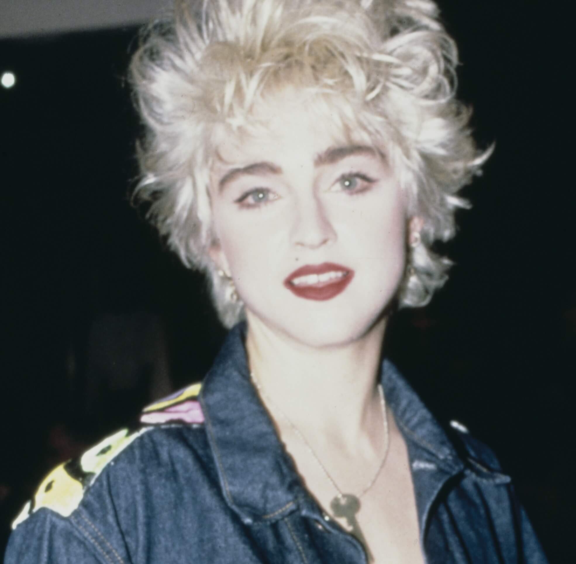 "Like a Prayer" singer Madonna wearing lipstick