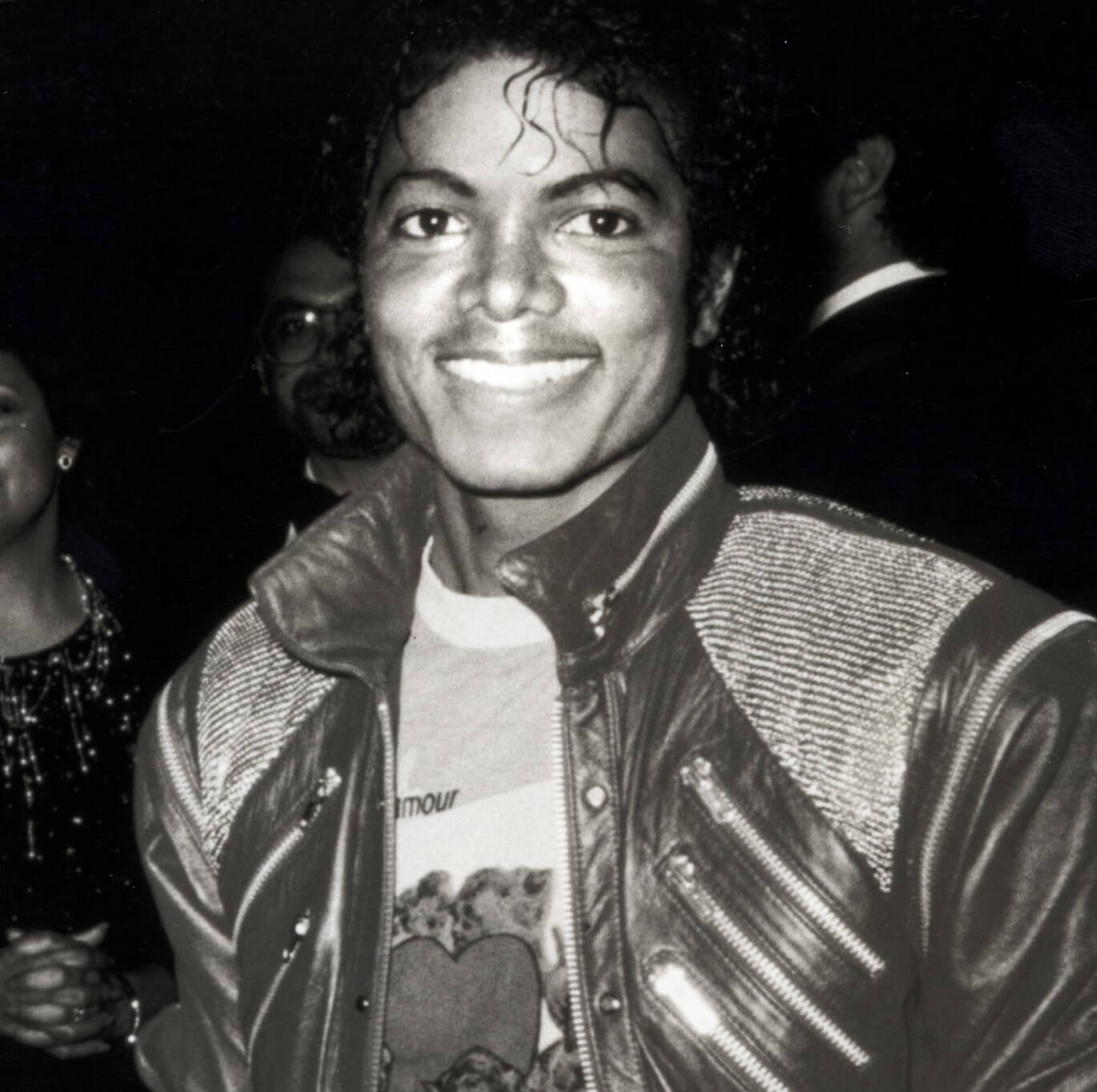 Michael Jackson in black-and-white