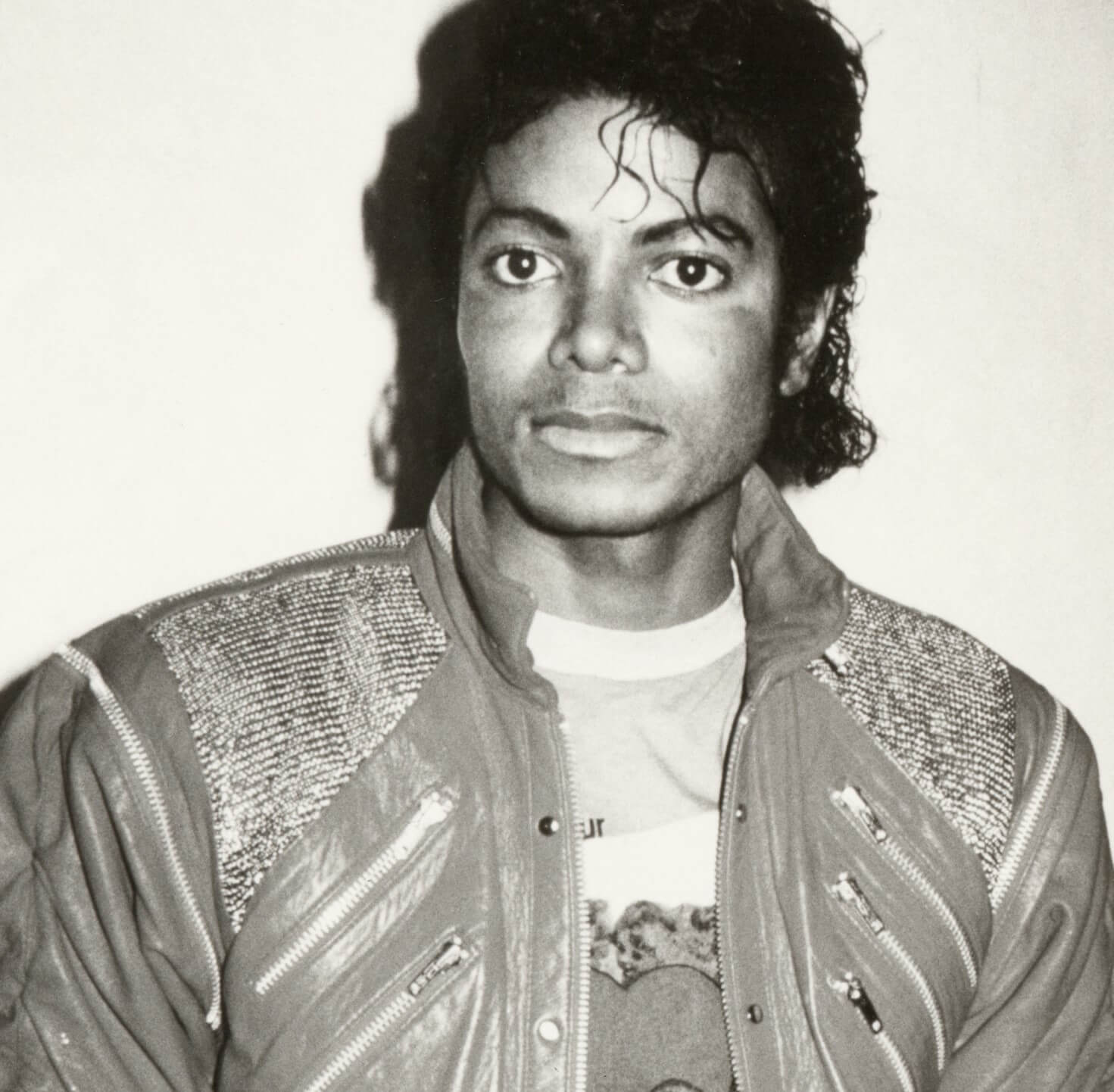 Michael Jackson in black-and-white