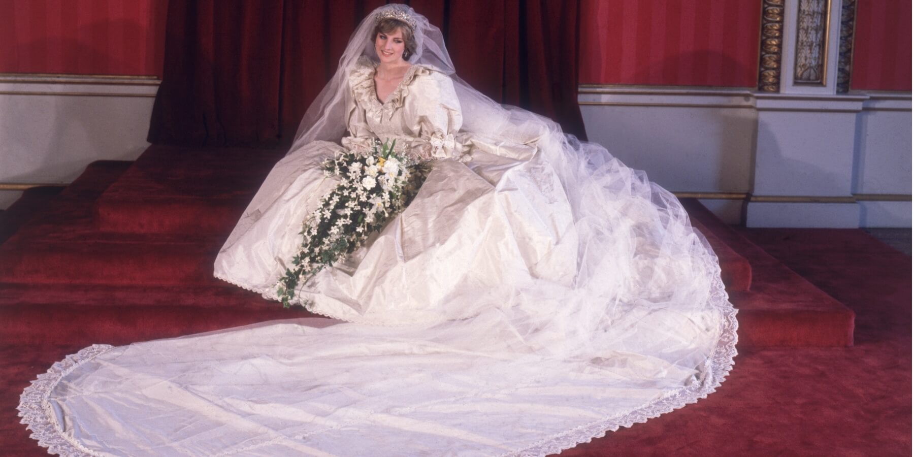 Princess Diana on her wedding day to Prince Charles in July 1981.